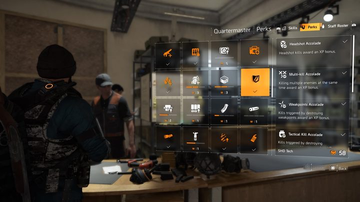 Purchase Accolade perks | How to level fast and reach the endgame in The Division 2