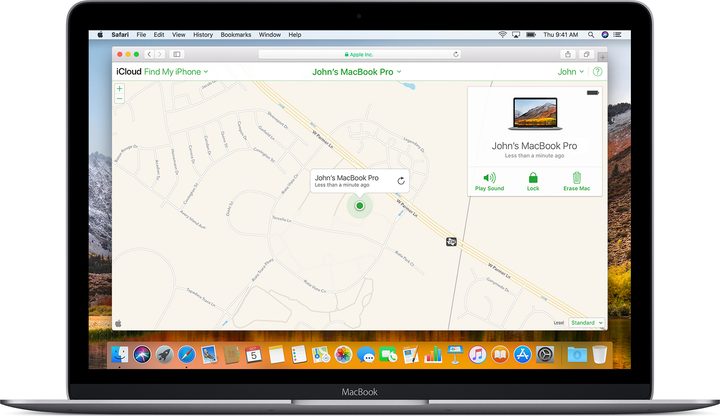 Locating MacBook
