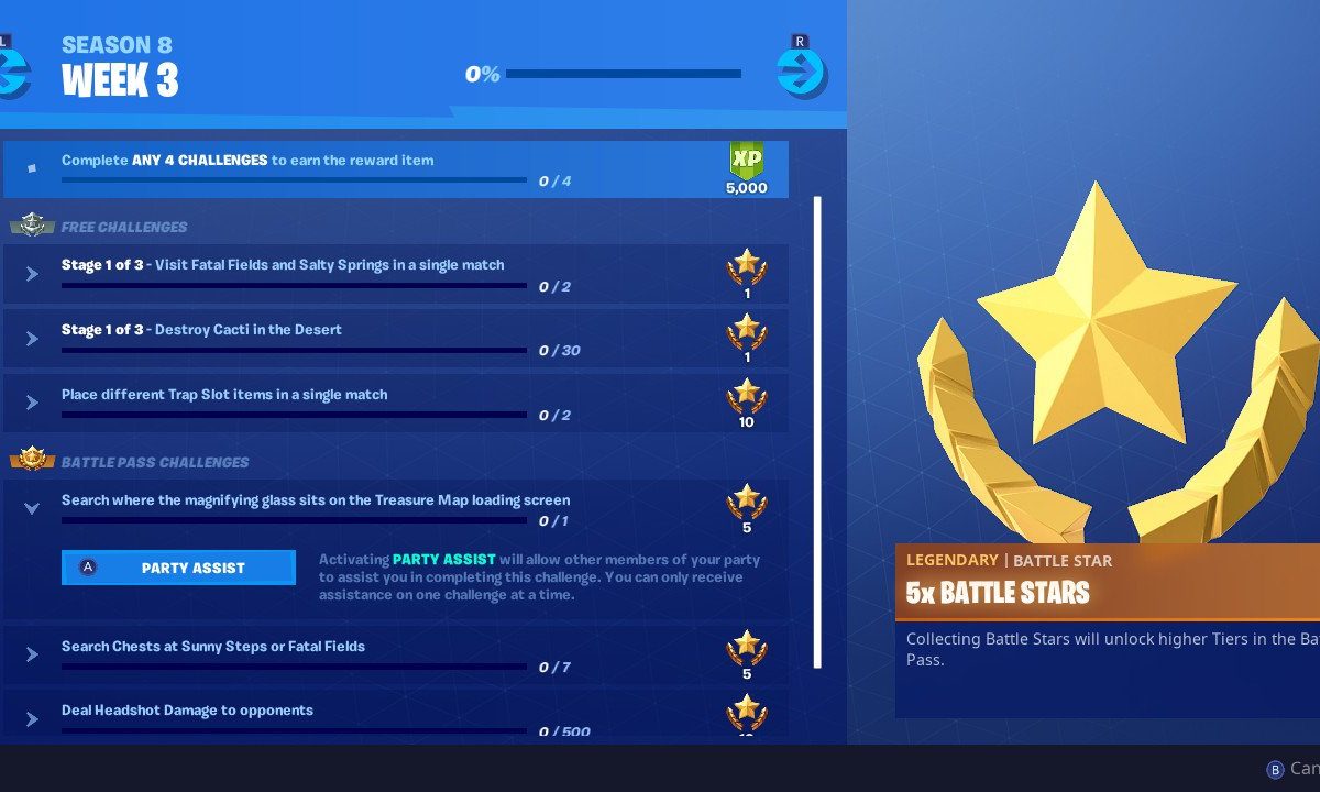 fortnite week 3 challenges magnifying glass fortnite