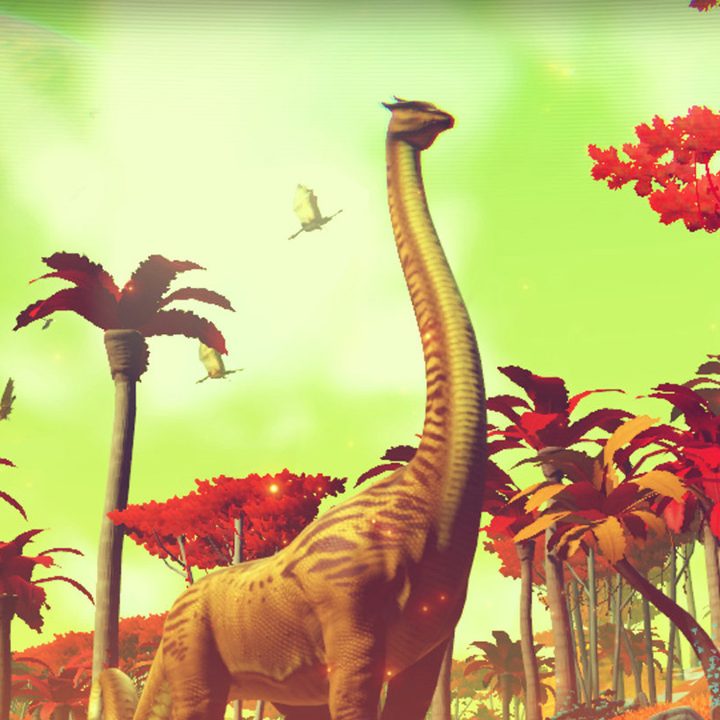 Creature from planet in No Man's Sky.