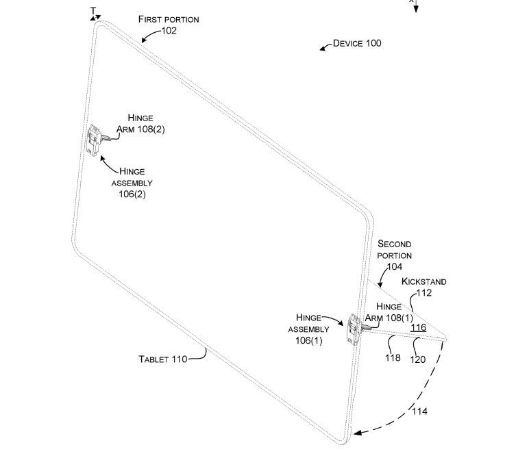 microsoft patent shows a redesigned hinge surface pro 1