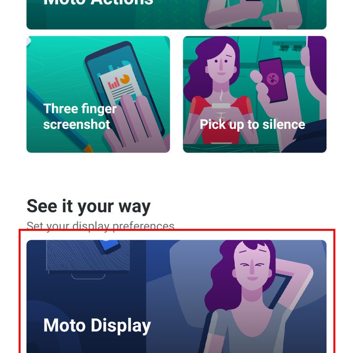 Peek Display on Moto G7