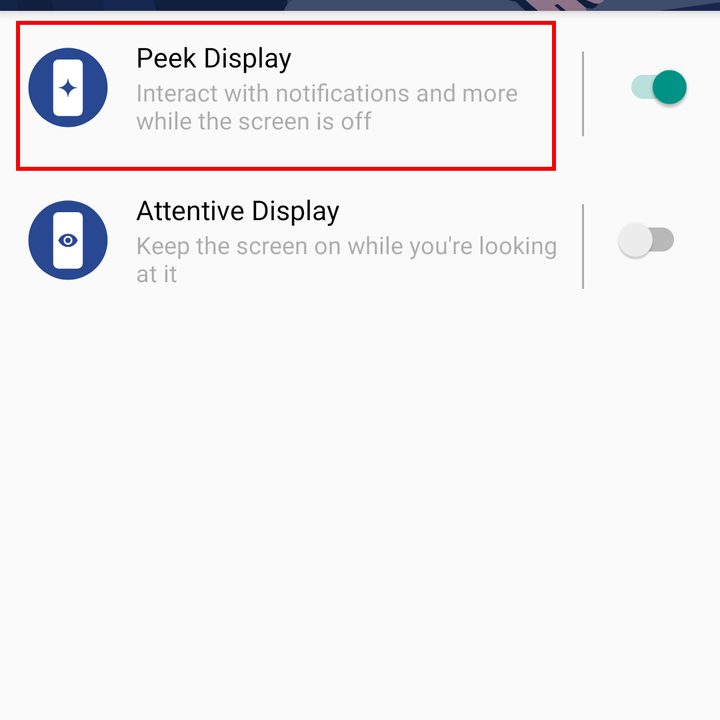 Peek Display on Moto G7