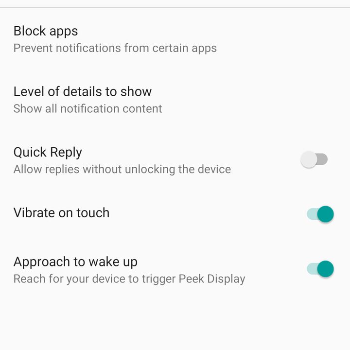 Peek Display on Moto G7
