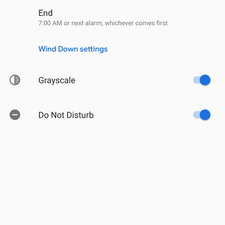 Schedule Wind Down on your Moto G7