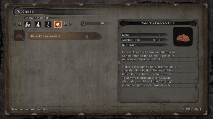 Sekiro: Shadows Die Twice Item Buying Guide