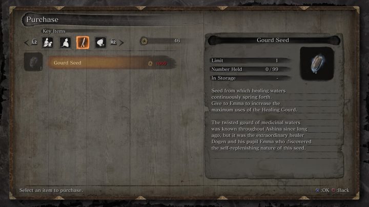 Sekiro: Shadows Die Twice Item Buying Guide