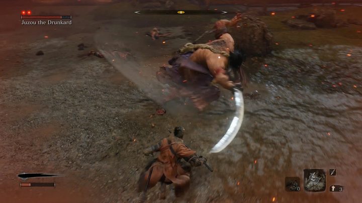 Drunkard's perilous swing How to beat Jouzou The Drunkard in Sekiro: Shadows Die Twice