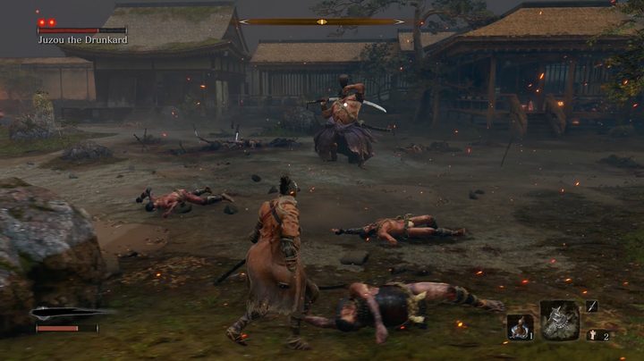 Drunkard about to spew poison | How to beat Jouzou The Drunkard in Sekiro: Shadows Die Twice
