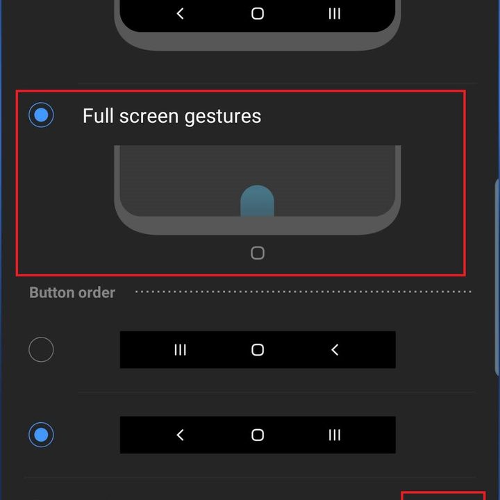 samsung galaxy s10 plus s10e settings full screen gestures