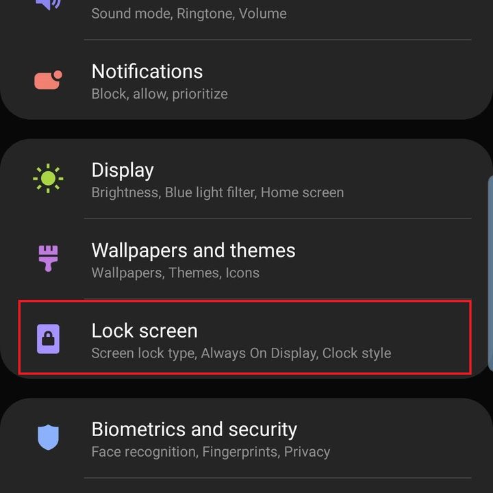 samsung galaxy s10 plus s10e settings lock screen