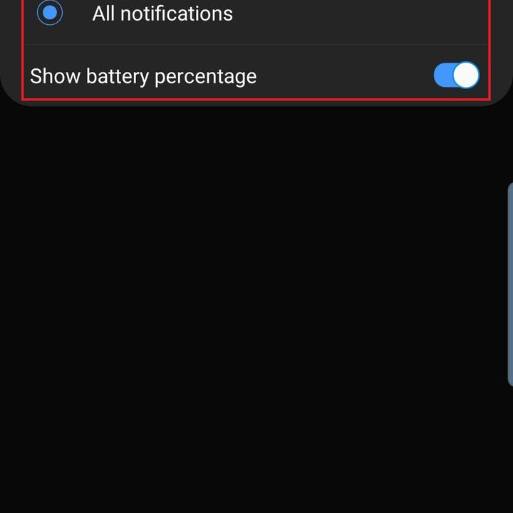 samsung galaxy s10 plus s10e settings status bar and battery