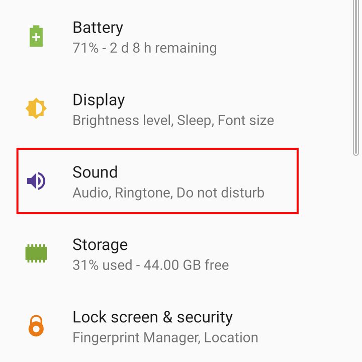Sony Xperia 10 Do Not Disturb