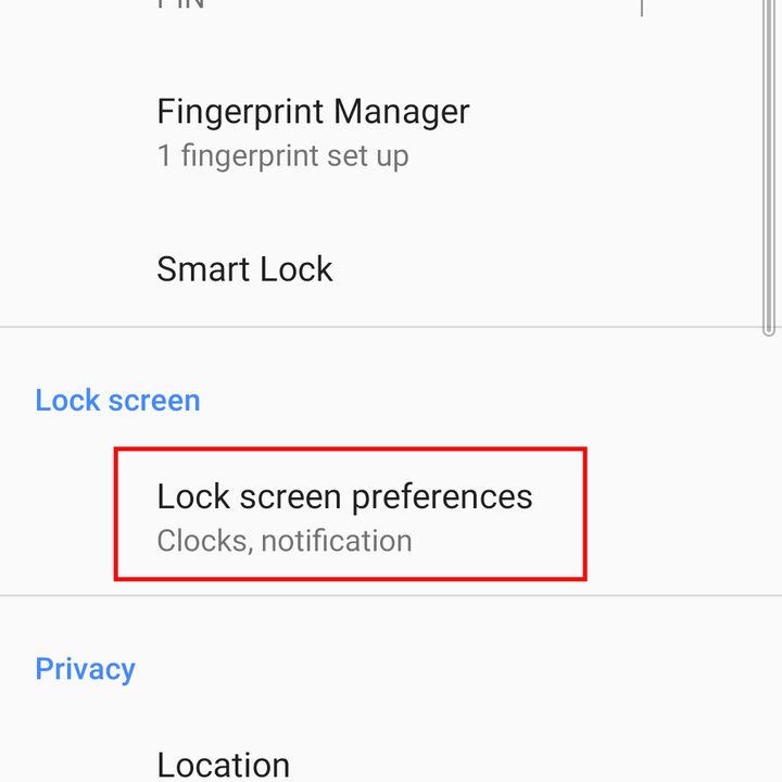 Sony Xperia 10 Lock screen