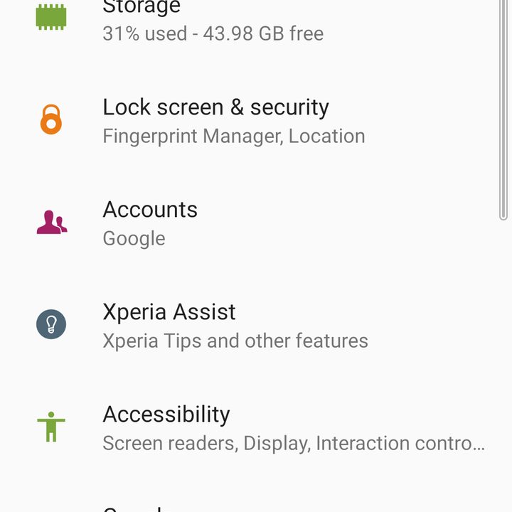 Sony Xperia 10 Power key