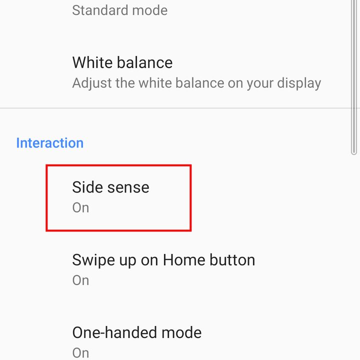Sony Xperia 10 Side Sense