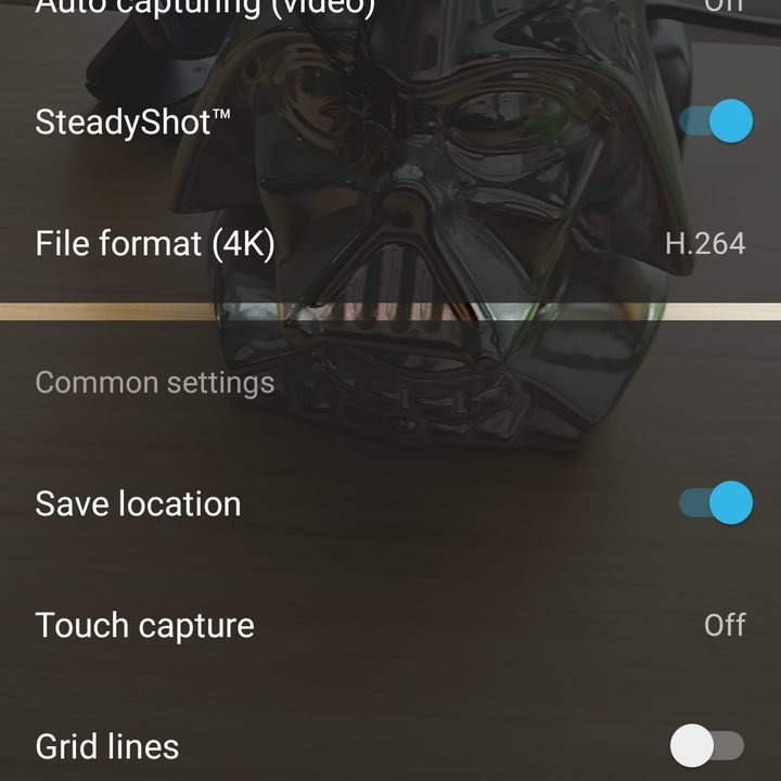 Sony Xperia 10 video settings