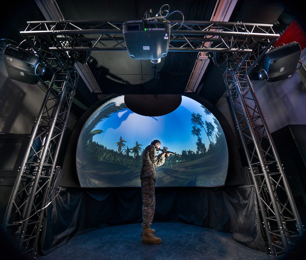 Virtual reality dome impact of real-life scenarios on cognitive abilities
