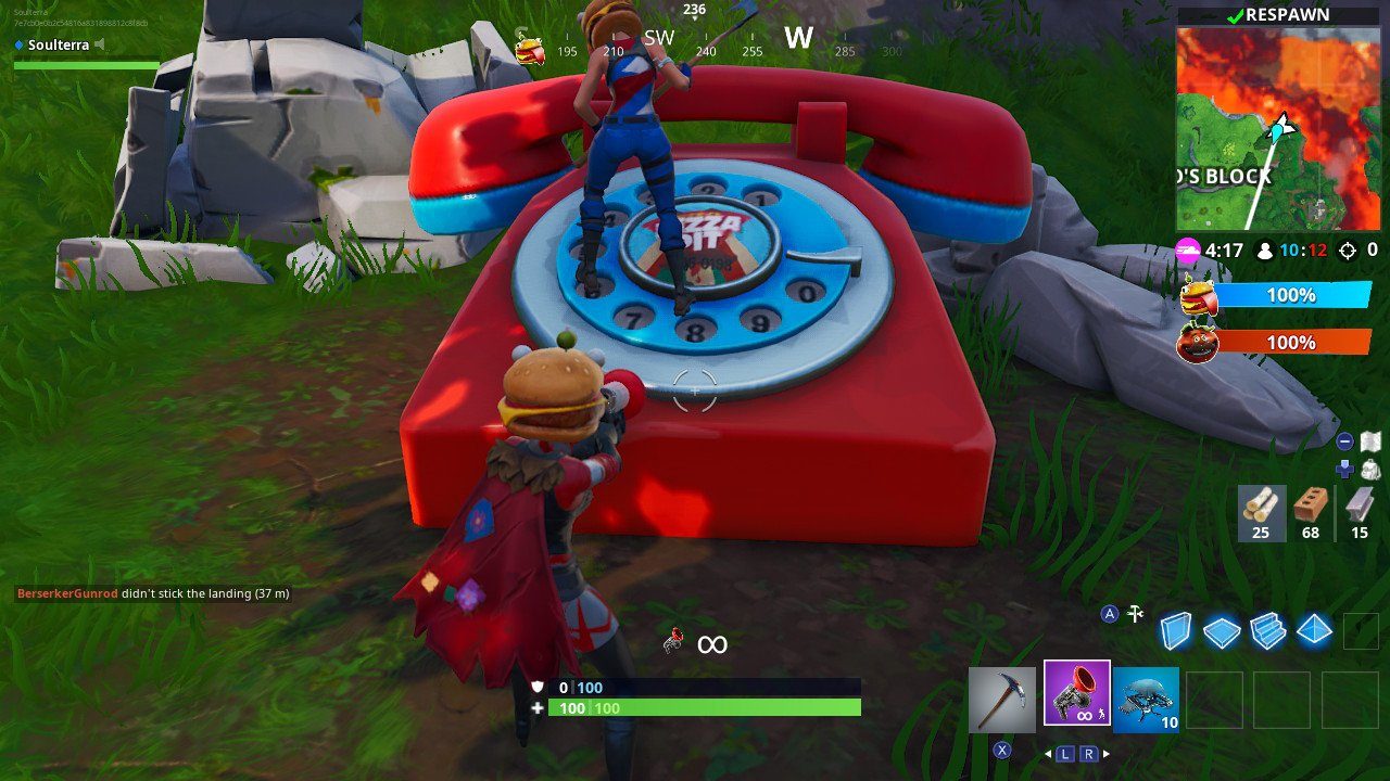 fortnite durr burger telephone fortnite pizza pit telephone