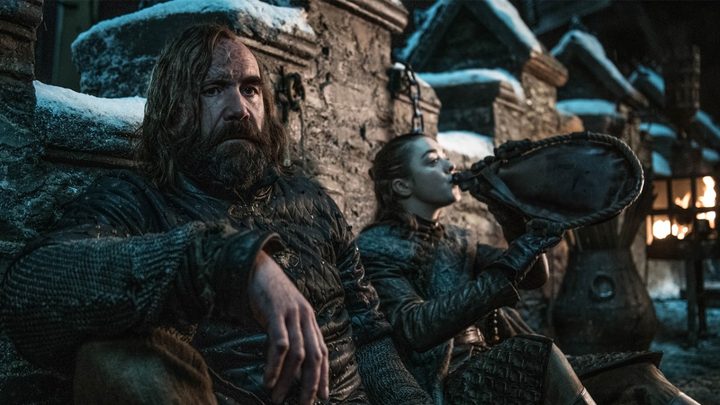 Arya and the Hound in Game of Thrones