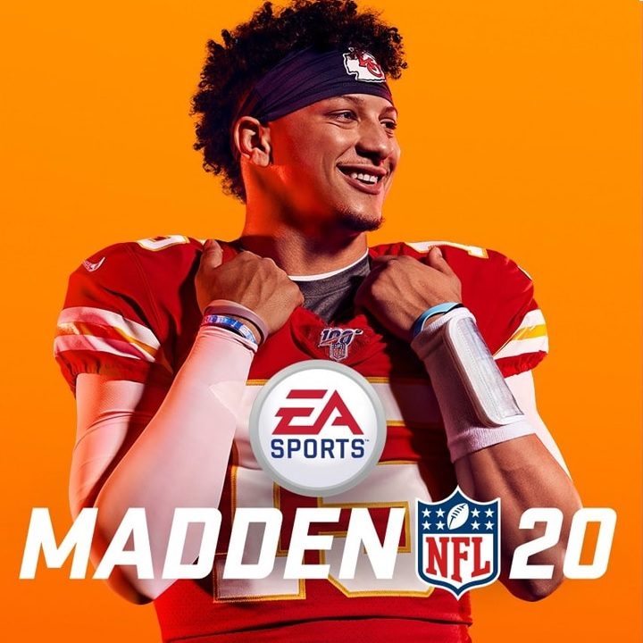 Patrick Mahomes on the cover of Madden 20.