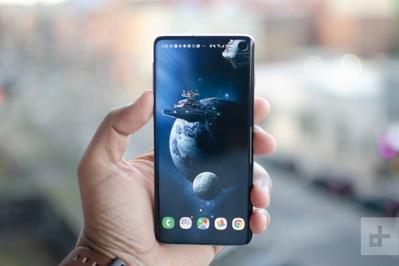 The Samsung Galaxy S10.