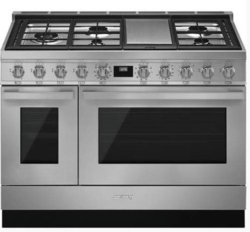 smeg portofino 5 burner kitchen range ss