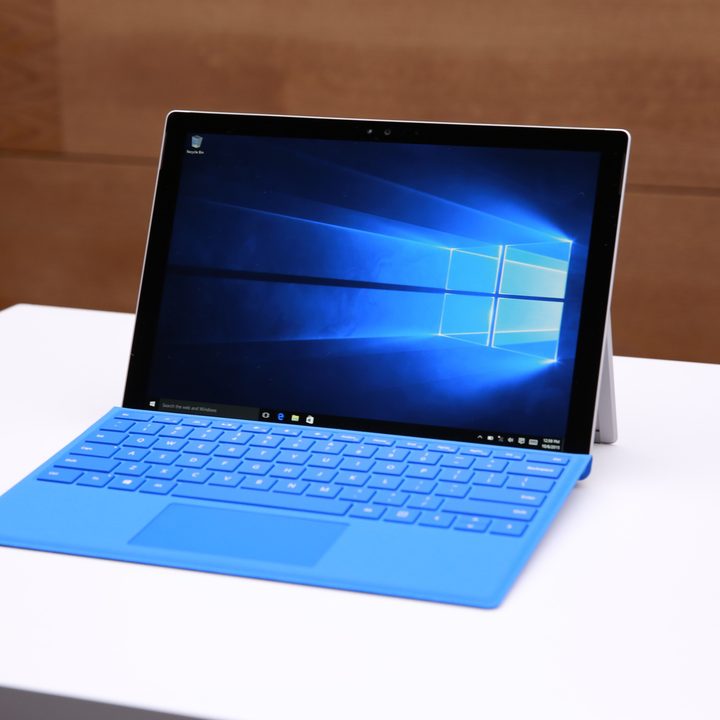 Windows 10 Surface Pro 4 stock photo