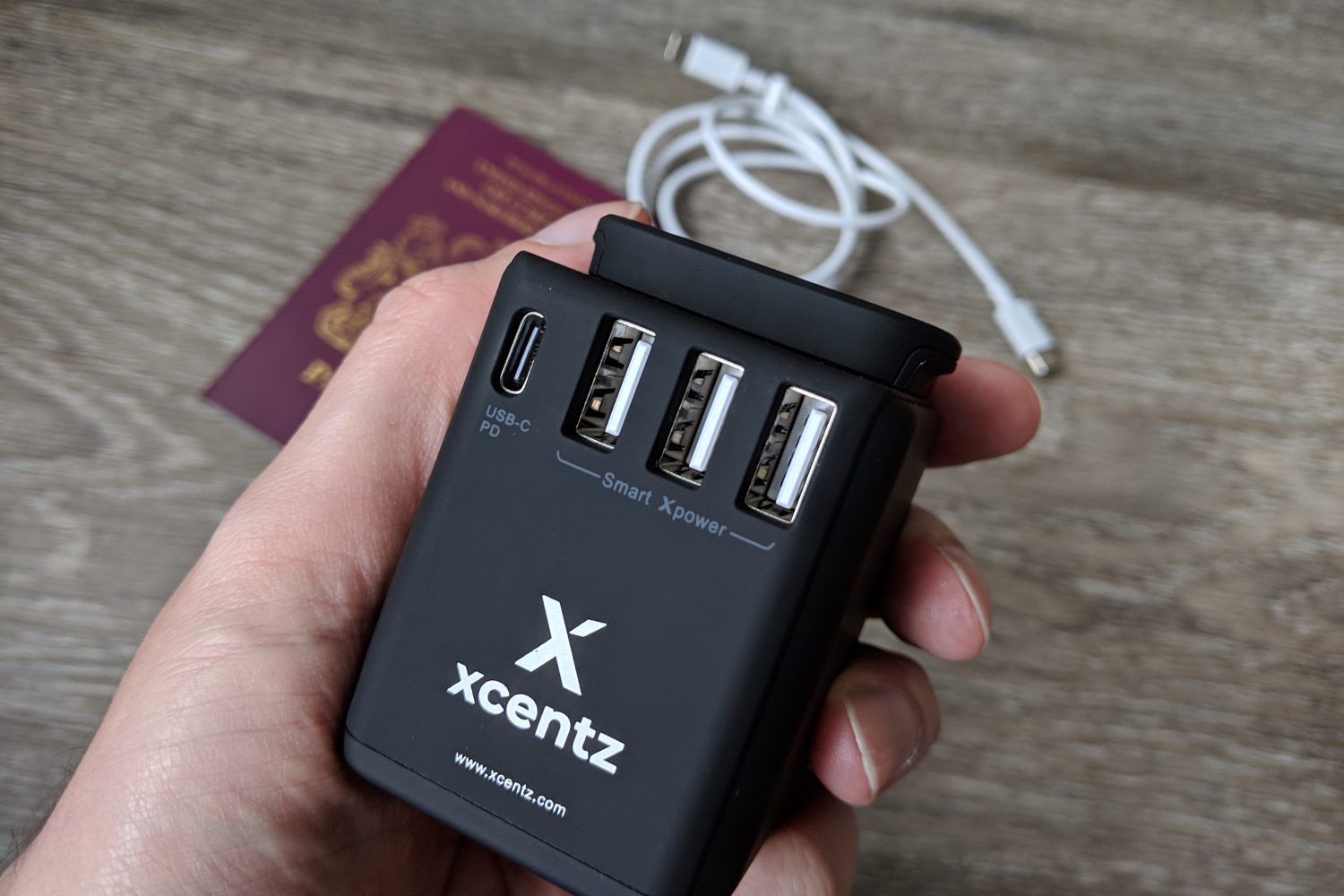Xcentz Universal Power Adapter ports.