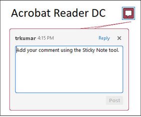 Acrobat Sticky Note