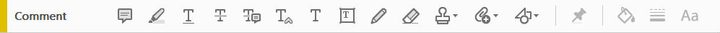Adobe Acrobat Comment Toolbar