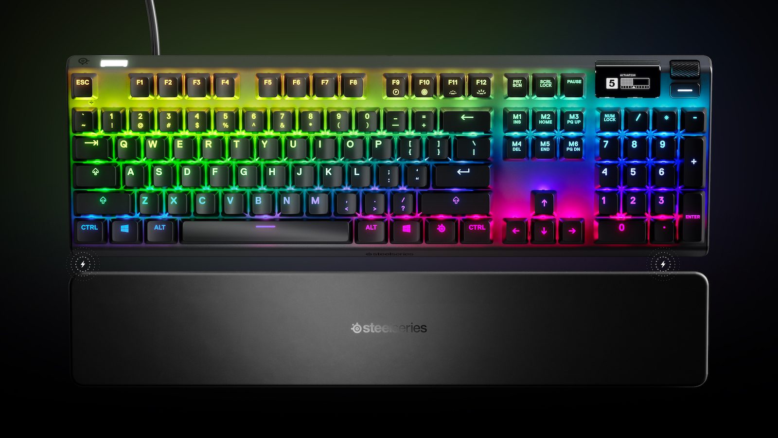 steelseries apex pro adjustable actuation with oled screen apexpro kv magnetic wrist