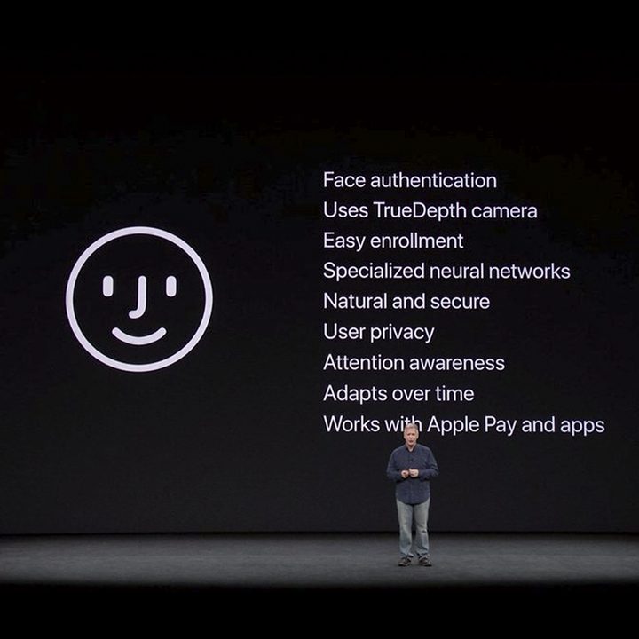Apple faceID announcement for the iPhone X
