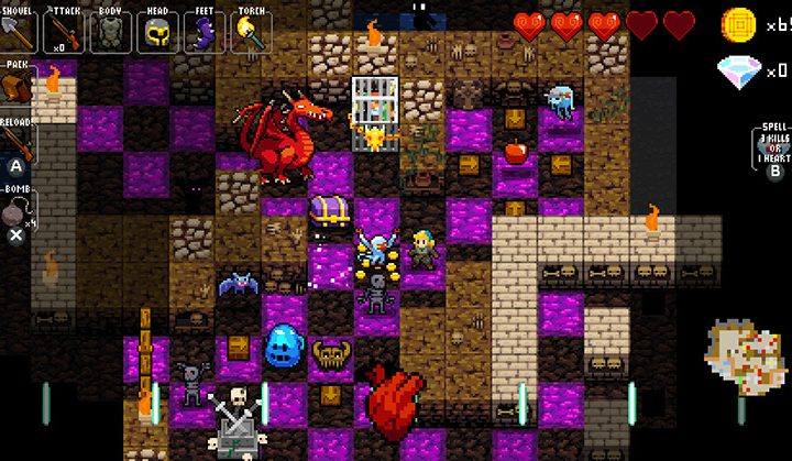 A dungeon filled with dragons and monsters.