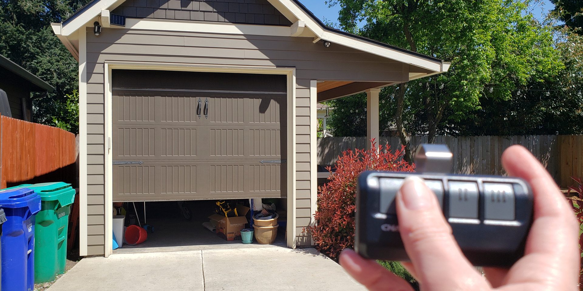 Chamberlain garage door opener protects your Amazon packages from