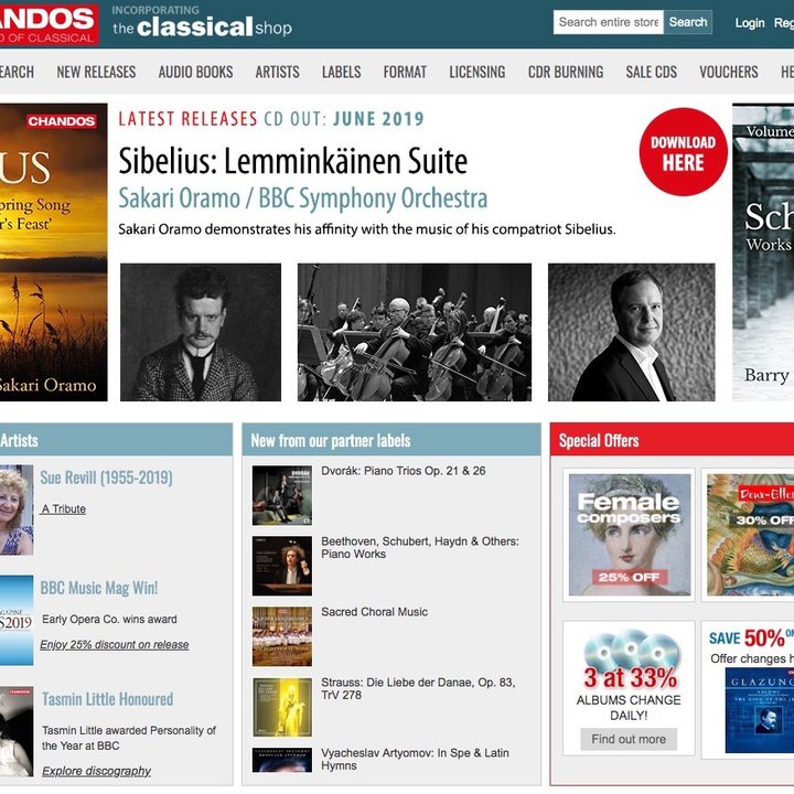 Chandos homepage