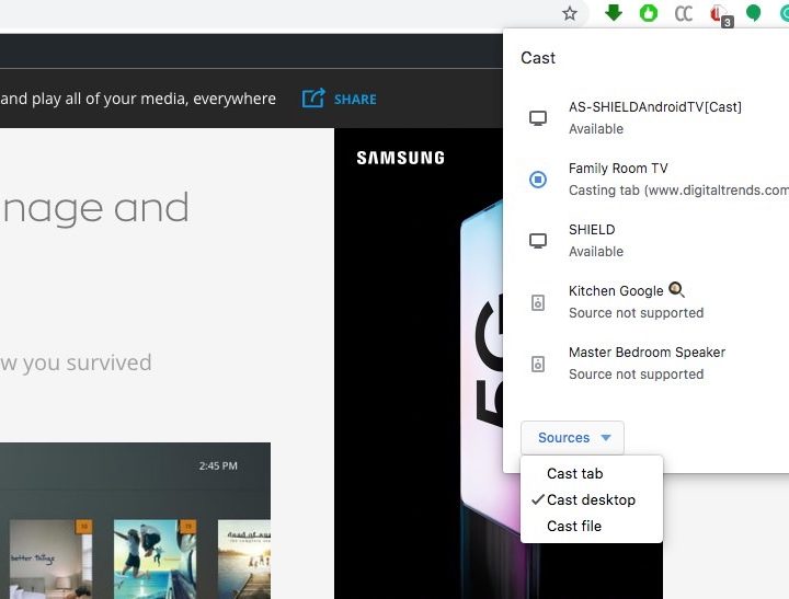 Mirroring a full desktop.