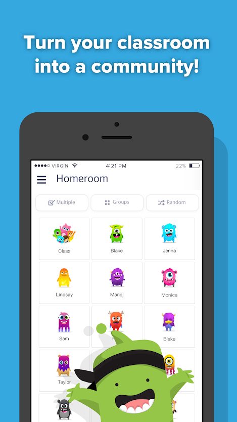 ClassDojo dashboard.