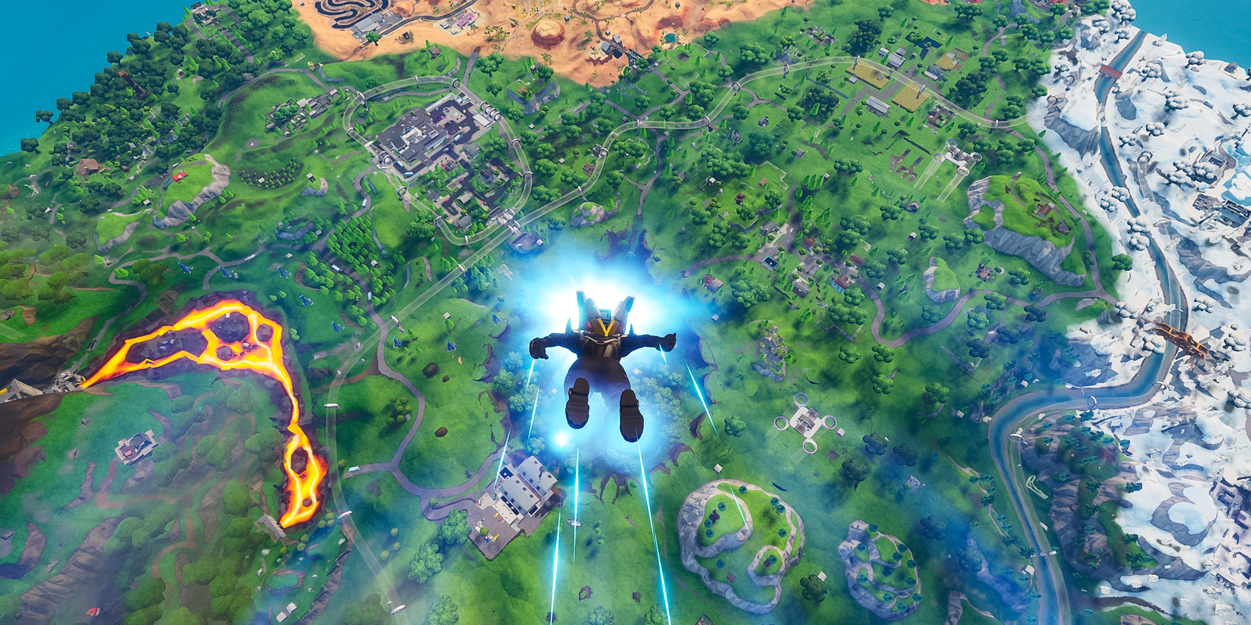Fortnite Battle Royale ultraide skydiving
