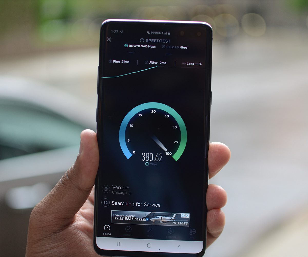 galaxy s10 5g speed test