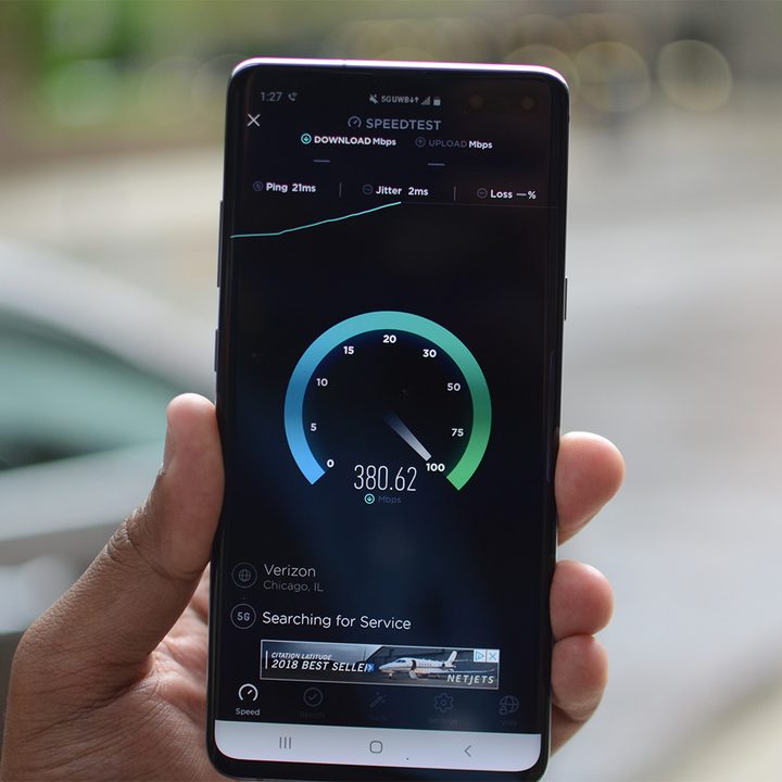 galaxy s10 5g speed test