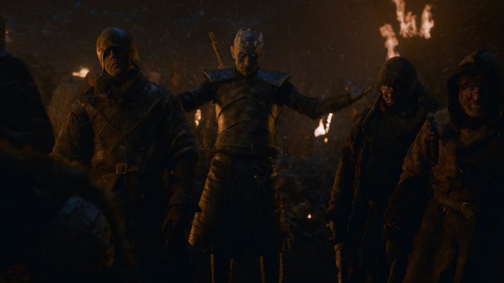 A scene from Game of Thrones with the Night King.