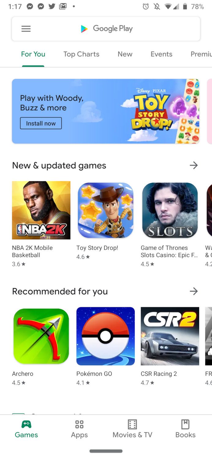 google play store redesign screenshot 1