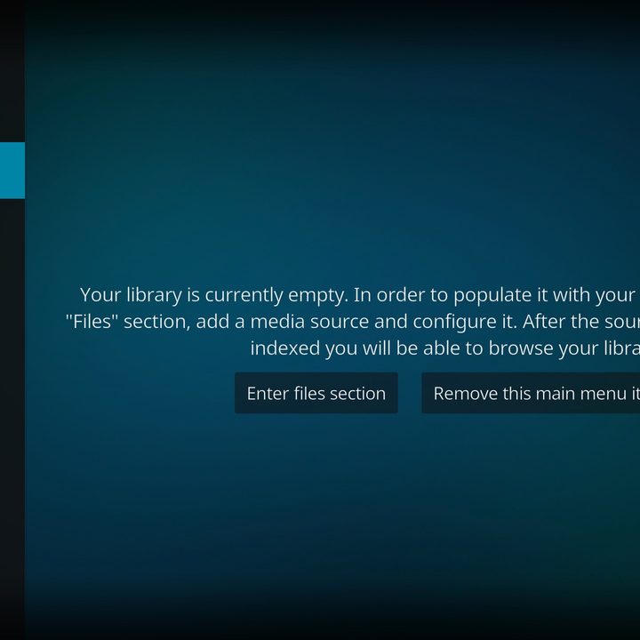 The Kodi interface showing a movies section.
