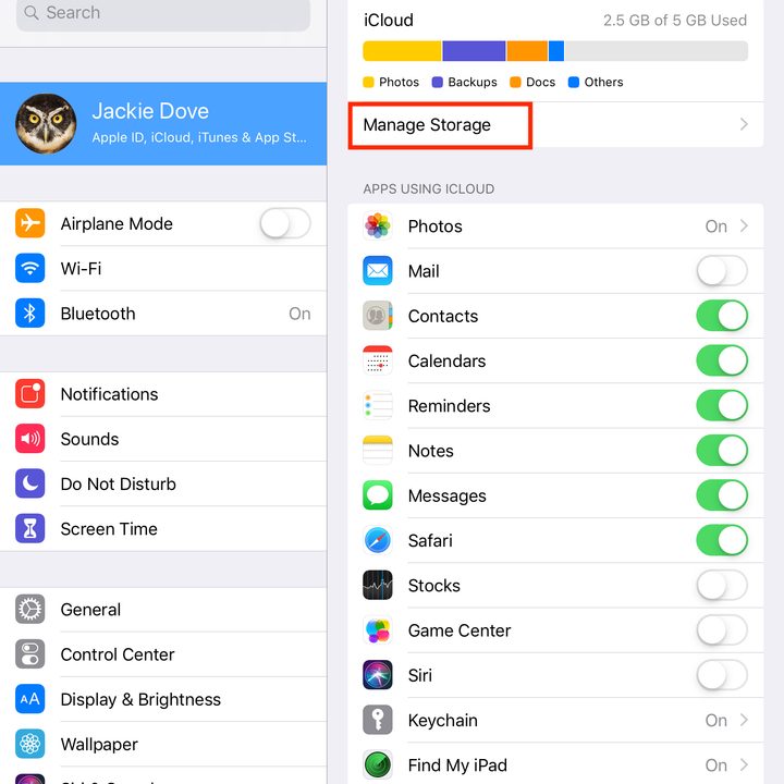 how to back up an ipad manage1