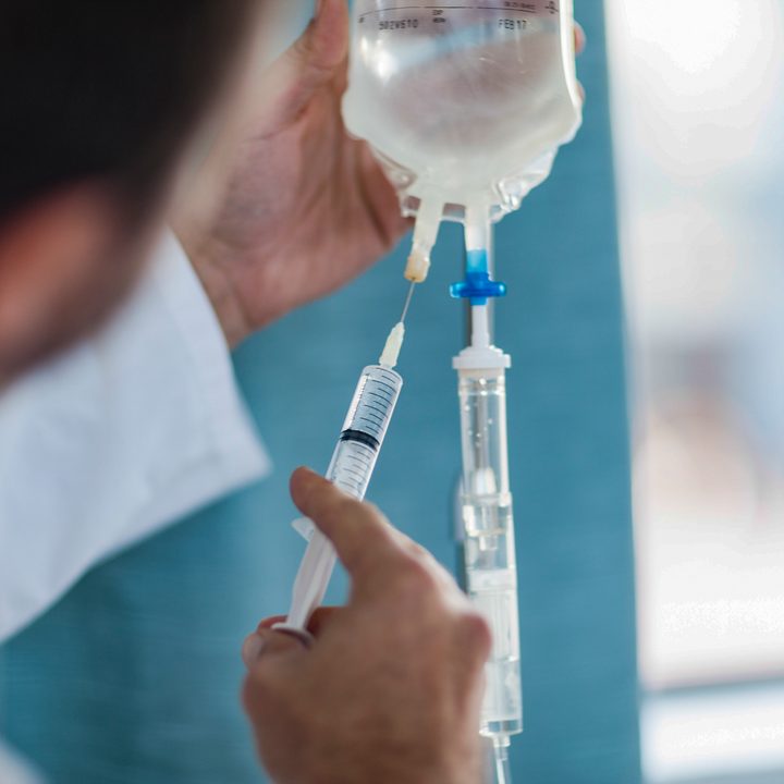 doctor and iv drip