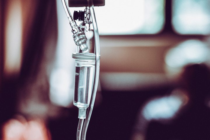 Close Up Of Iv Drip At Hospital