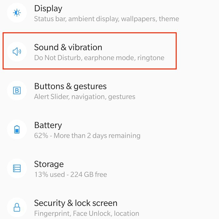 oneplus 7 pro key settings to change tips sound vibration screen