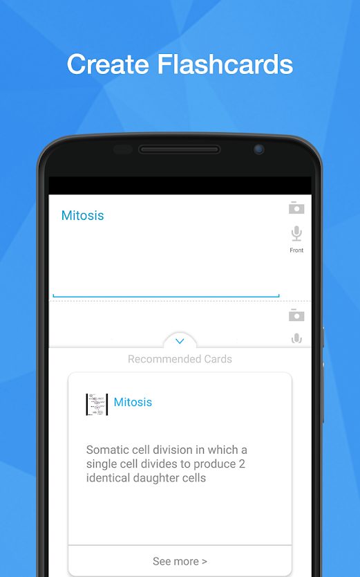 Study Blue flashcard.