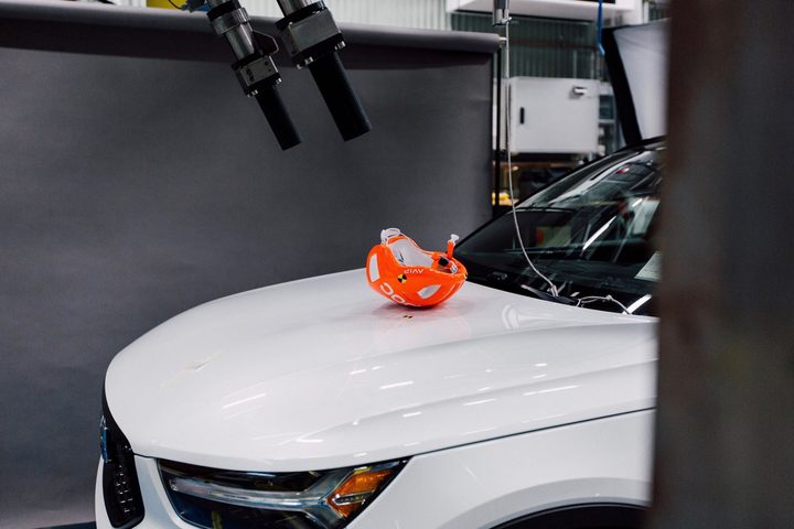 Volvo and POC car-bike helmet crash test